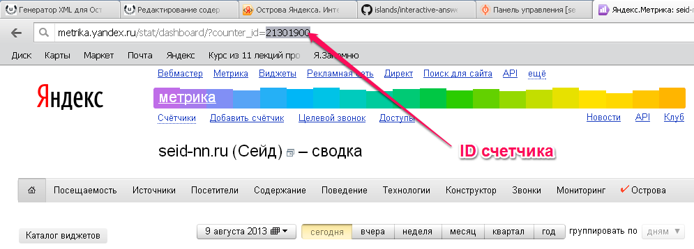 Какой id счетчика mail ru принадлежит сайту. Как найти свой ID В Яндексе.
